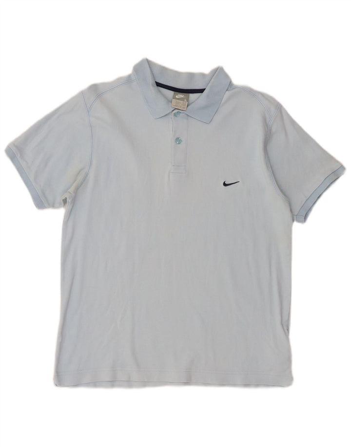 Polo Nike da uomo grande in cotone blu