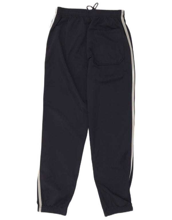 Pantaloni da tuta con grafica Macron da donna Joggers UK 8 Small Blu Navy