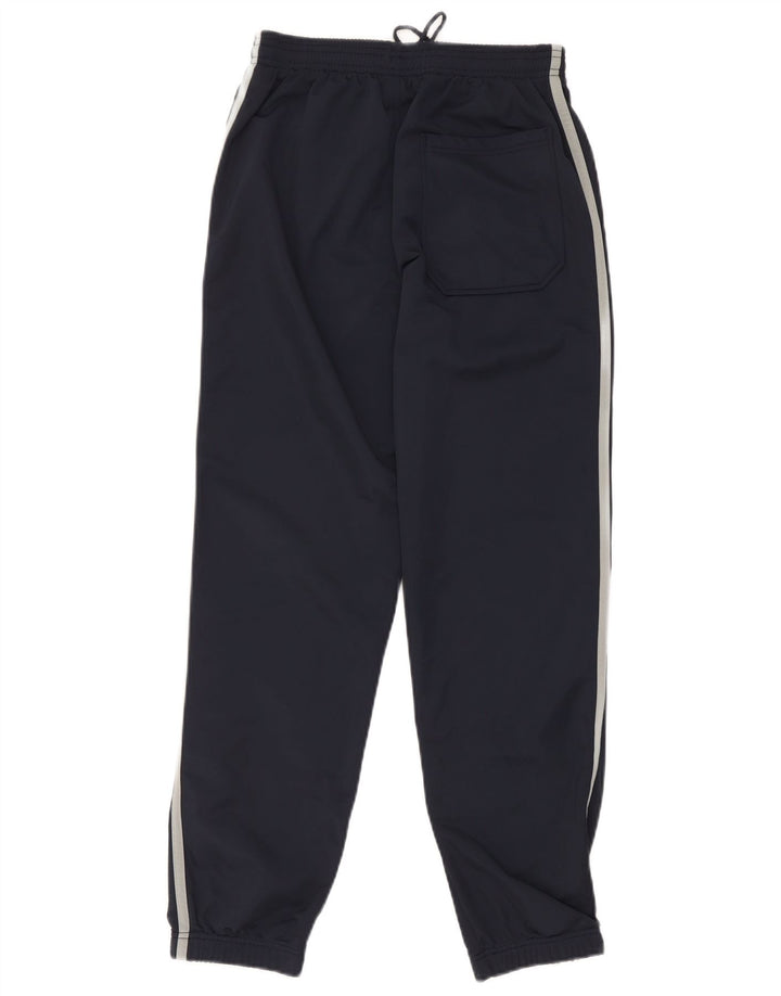 Pantaloni da tuta con grafica Macron da donna Joggers UK 8 Small Blu Navy