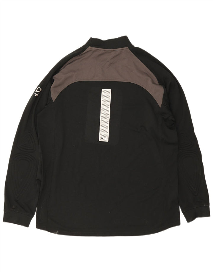 Maglia NIKE da uomo a maniche lunghe UK 45/47 XL Poliestere color block nero