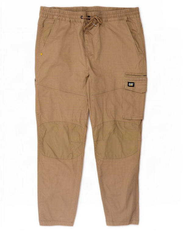 Pantaloni cargo slim da uomo Caterpillar W44 L32 in cotone beige