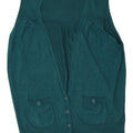 Maglione cardigan senza maniche da donna Marks & Spencer UK 12 Verde medio