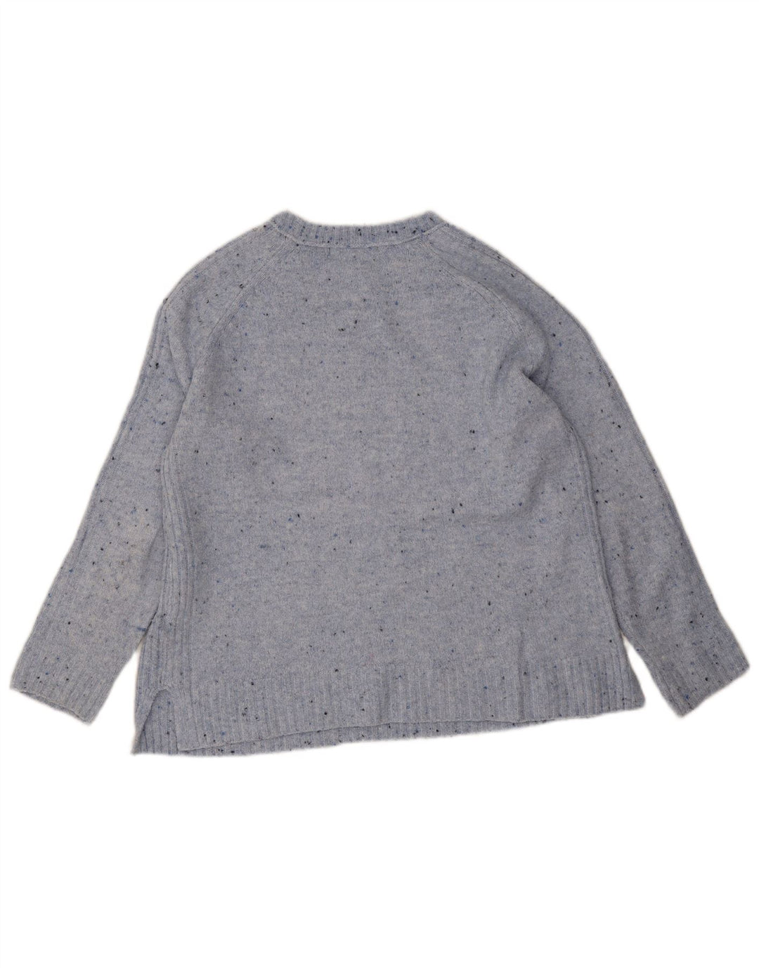 Maglione maglione con scollo a barca da donna Marks & Spencer UK 14 Blu medio screziato