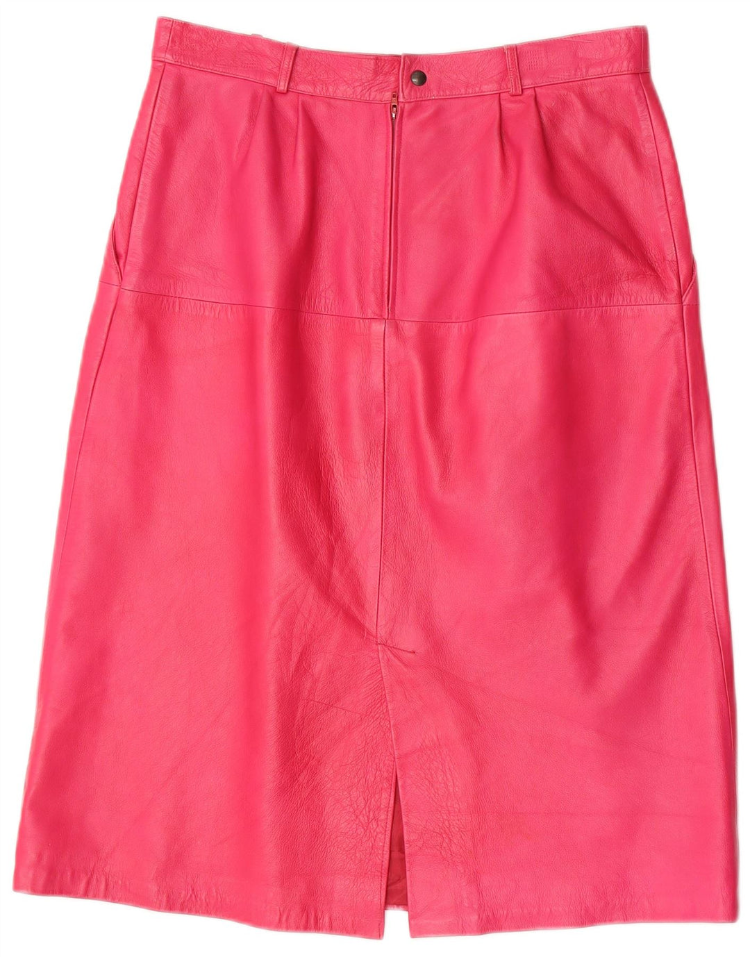 Gonna in pelle vintage da donna W30 in pelle rosa media