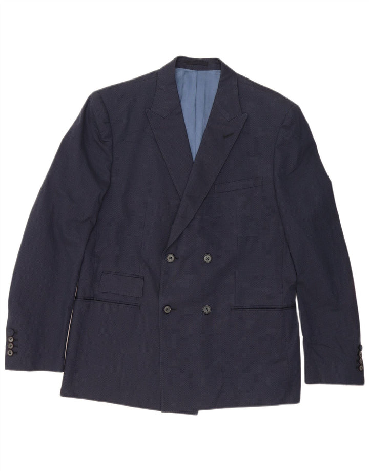 Giacca blazer doppiopetto da uomo Marks & Spencer UK 42 grande blu navy