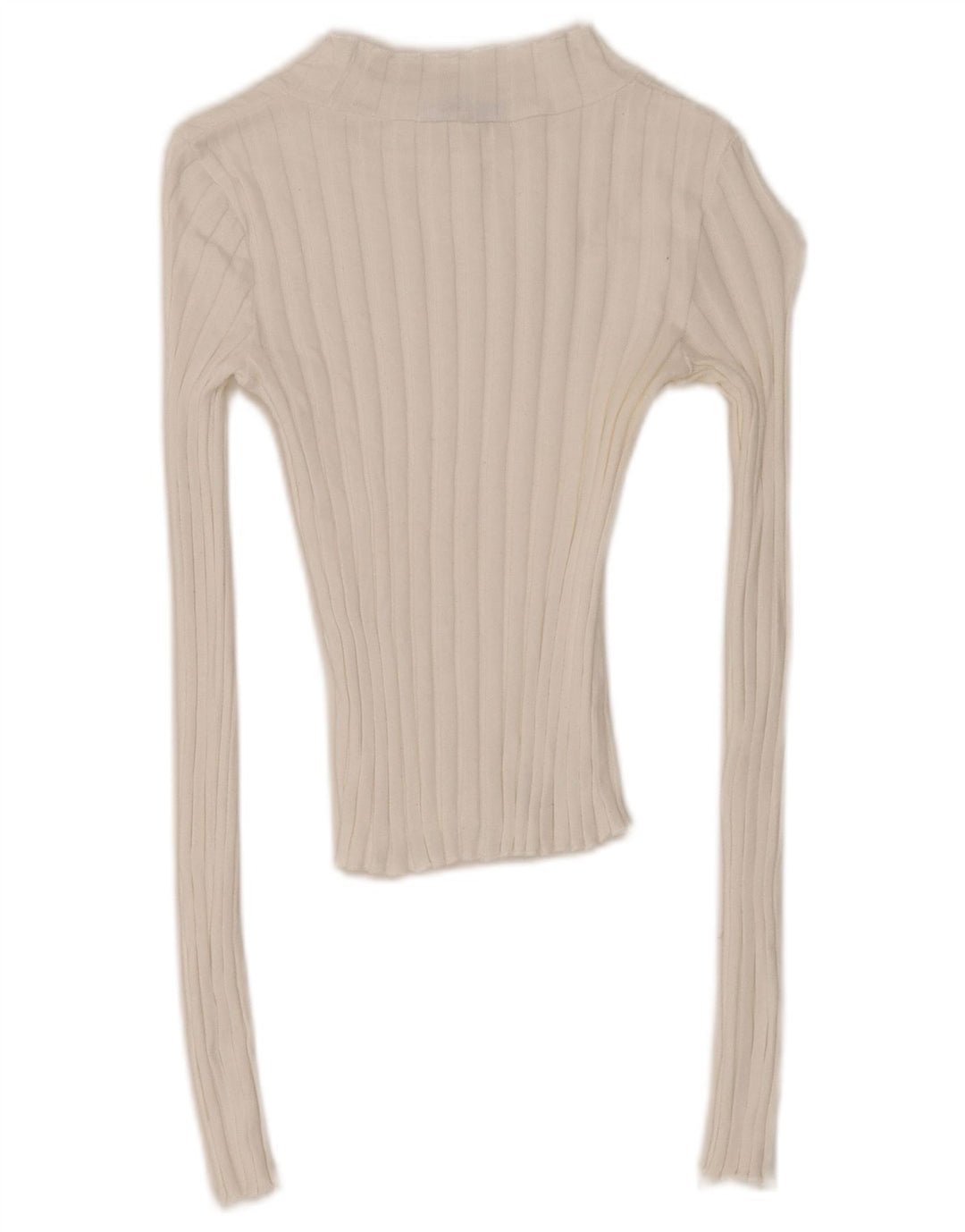 Top corto Zara Trafaluc da donna a maniche lunghe UK 8 piccolo bianco