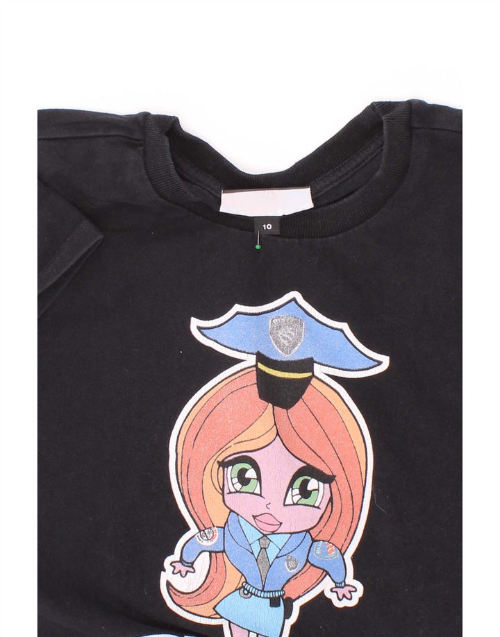 Maglietta grafica per ragazze Blauer Top 9-10 anni Nera