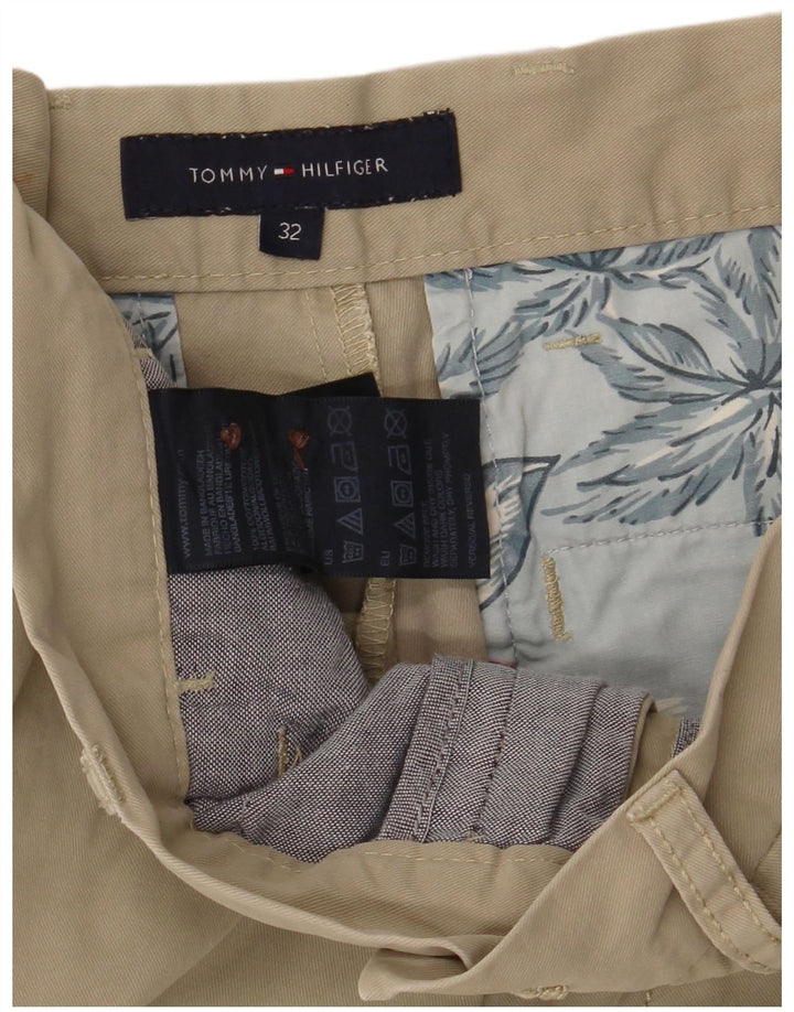 Pantaloncini chino da uomo Tommy Hilfiger W32 cotone beige medio