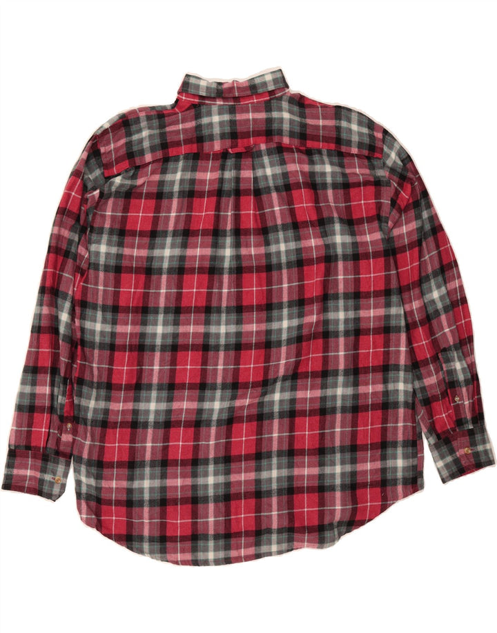 IZOD Mens Flannel Shirt 2XL Red Check Cotton Vintage Izod and Second-Hand Izod from Messina Hembry 