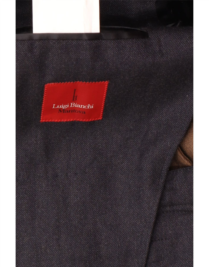 LUIGI BIANCHI Giacca blazer lunga da uomo IT 48 Medio Blu Navy Classico
