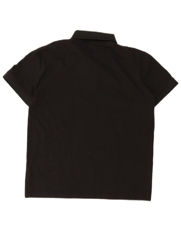 Polo elasticizzata da uomo Hugo Boss grande in cotone nero