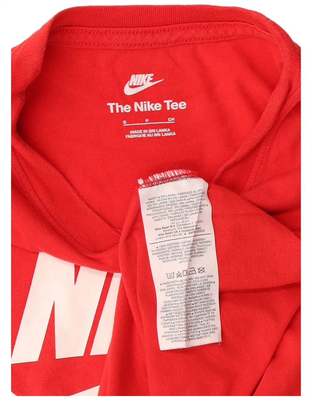 T-shirt grafica da uomo Nike Top Small in cotone rosso