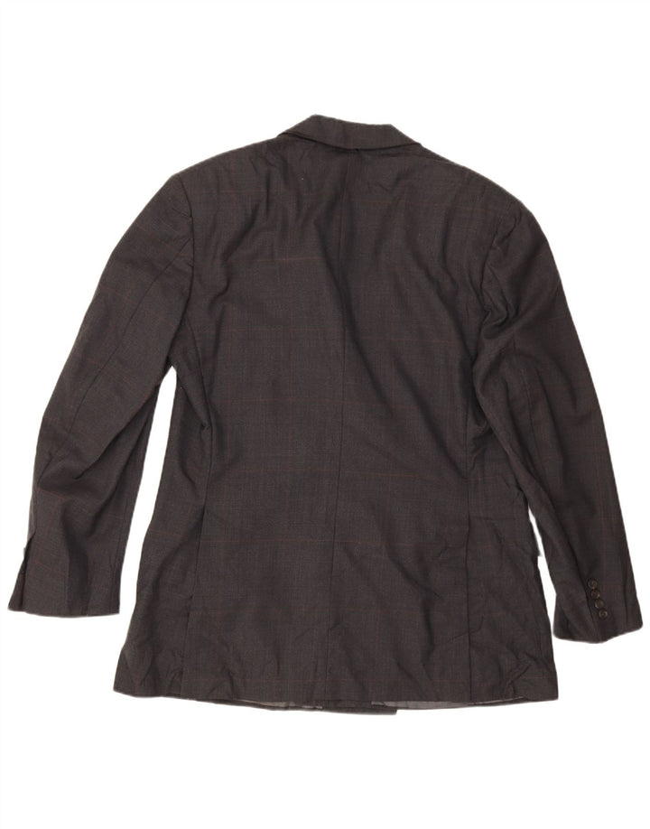 Giacca blazer doppiopetto da uomo Polo Ralph Lauren UK 40 grande quadri grigi