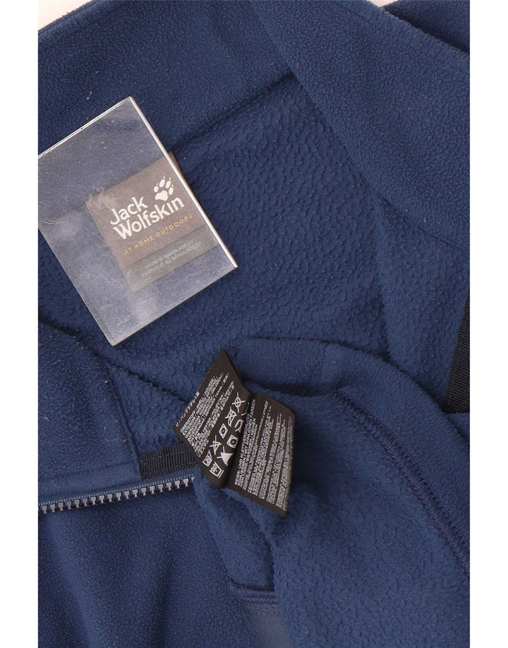 Giacca in pile da uomo Jack Wolfskin UK 42 Large Blu Poliestere