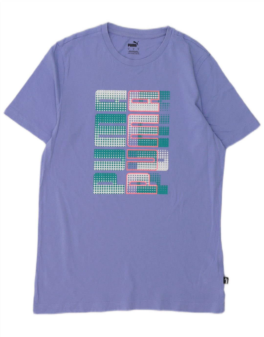 T-shirt grafica da uomo Puma Top Small in cotone viola