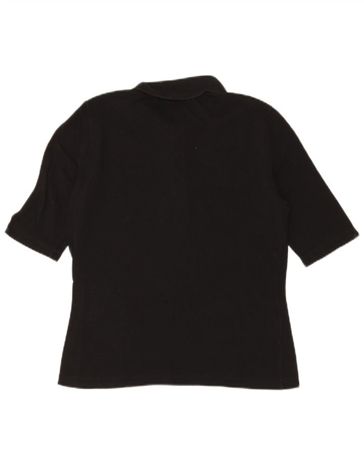 Polo da donna Lacoste taglia 42 grande in cotone nero