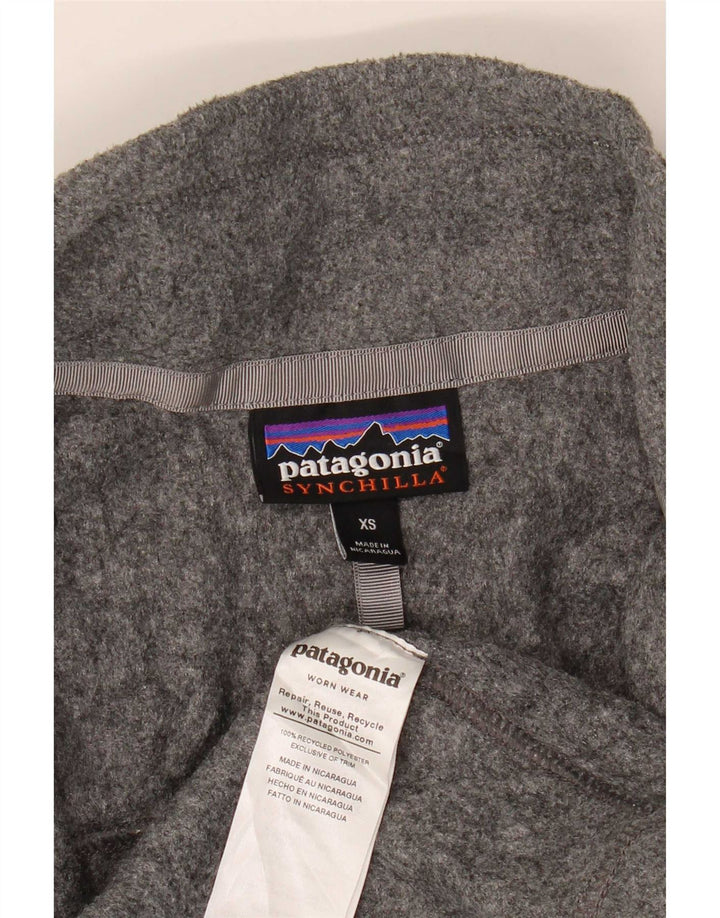 Patagonia Womens Synchilla Fleece Jacket UK 6 XS Grey Polyester
