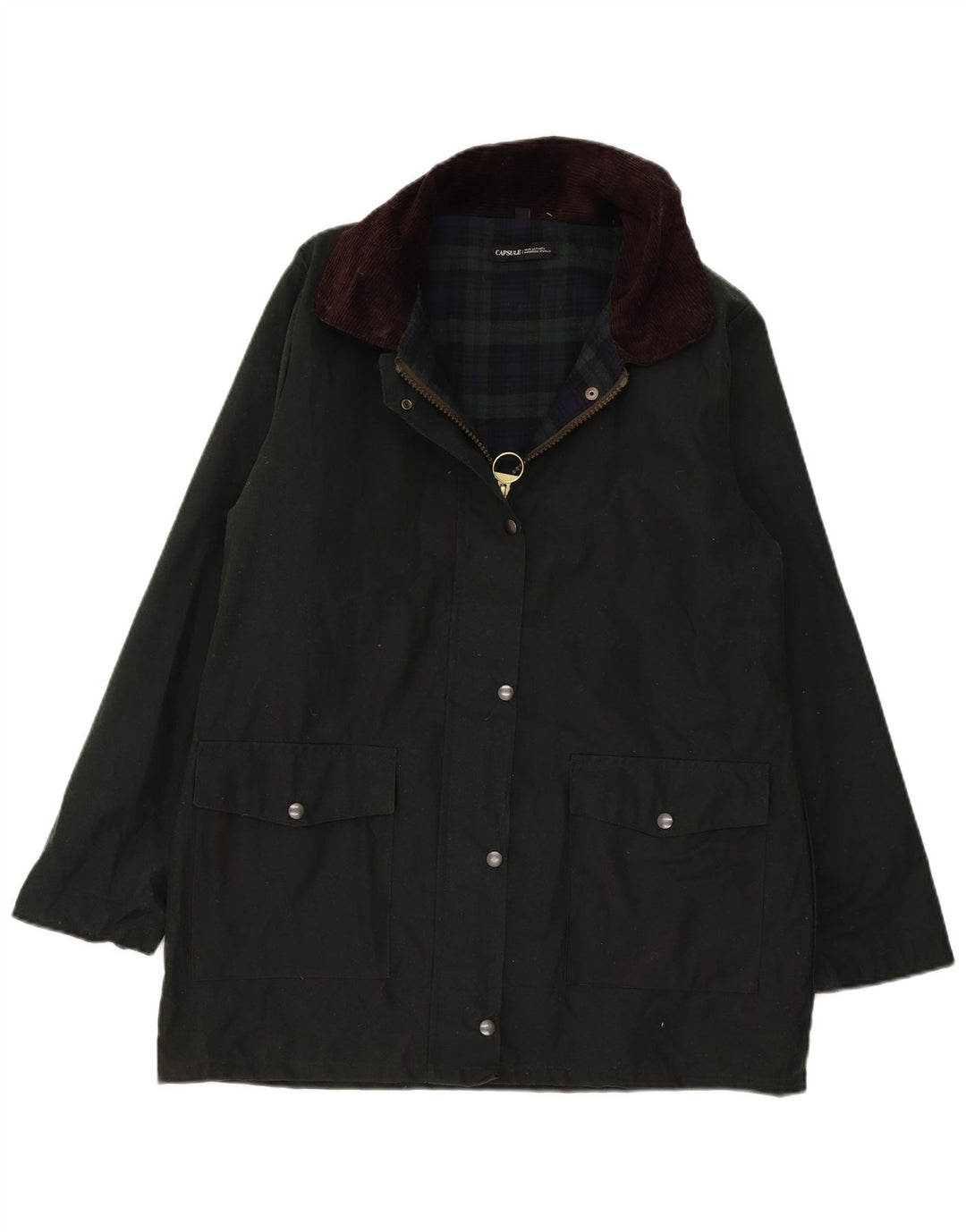 Soprabito da donna in cotone cerato Capsule UK 16 grande verde