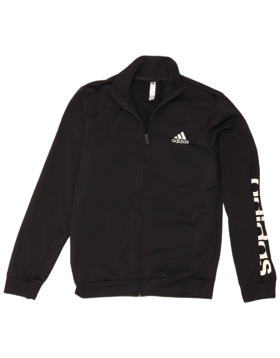 Giacca da tuta grafica da uomo Adidas UK 38/40 poliestere nero medio