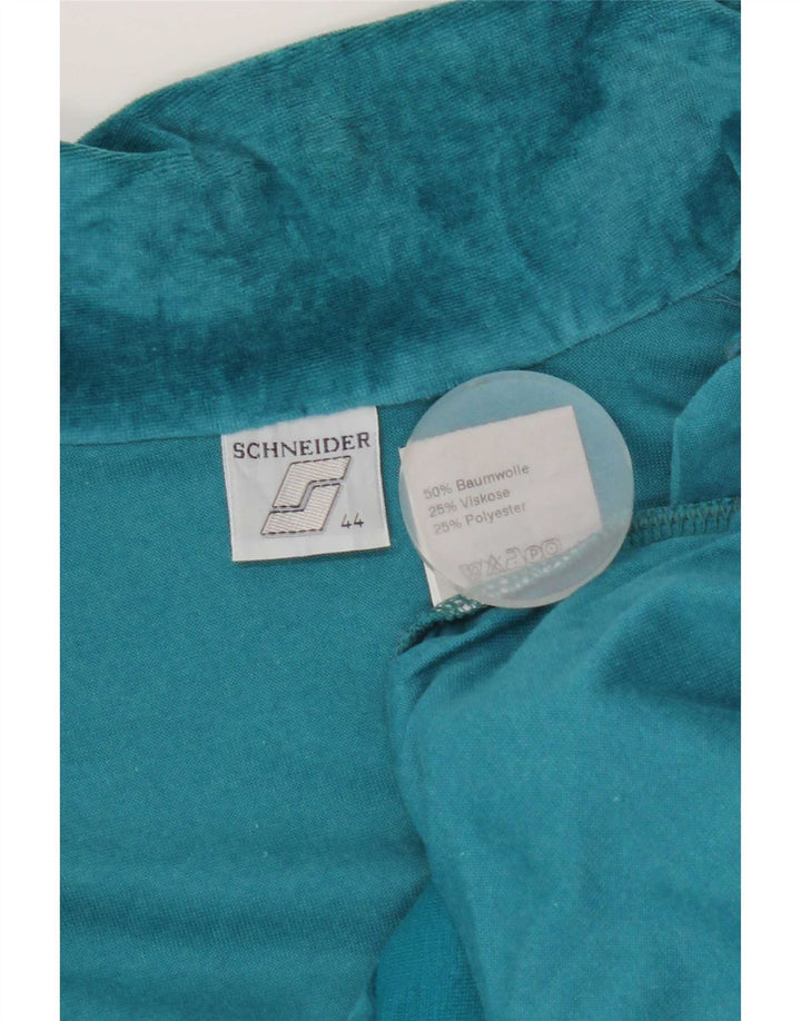 Giacca da donna in velluto da donna Schneider IT 44 Blu medio geometrico