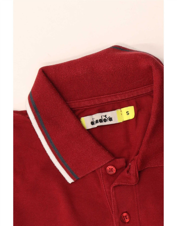 Polo Diadora Uomo Piccola a Righe Bordeaux
