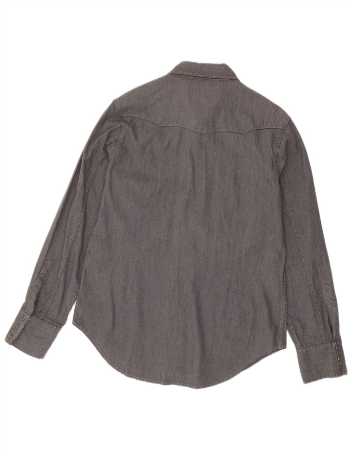 Camicia da uomo G-STAR in cotone grigio medio