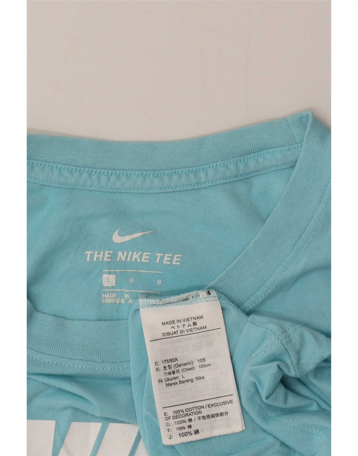 T-shirt da uomo Nike Top Large in cotone blu