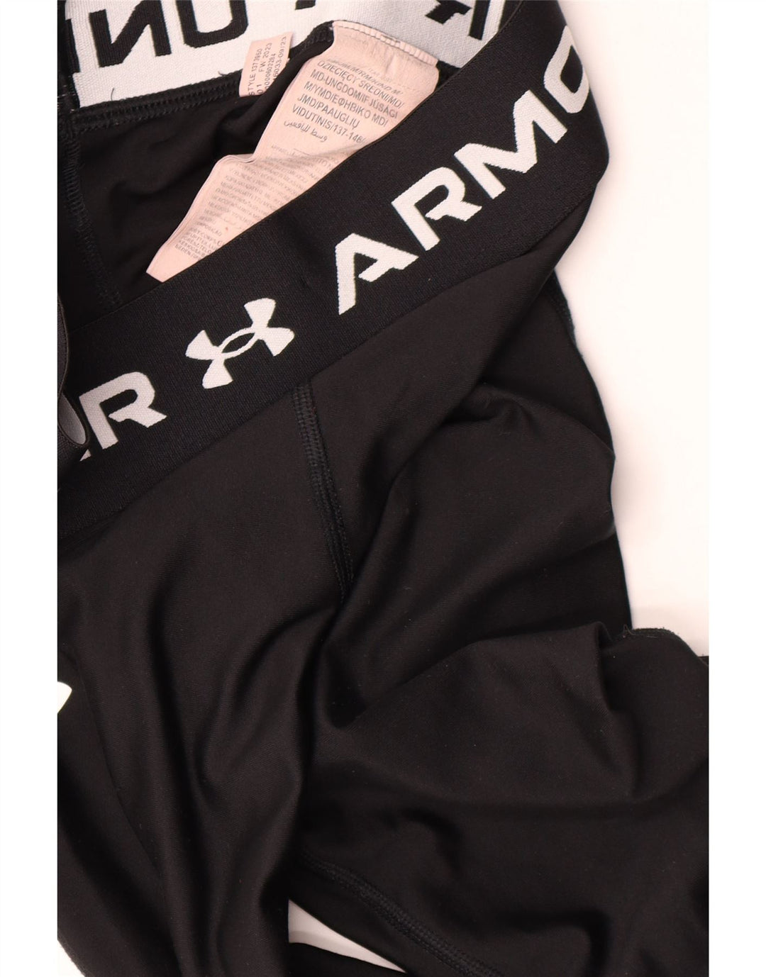 Leggings grafici per ragazze Under Armour 9-10 anni poliestere nero