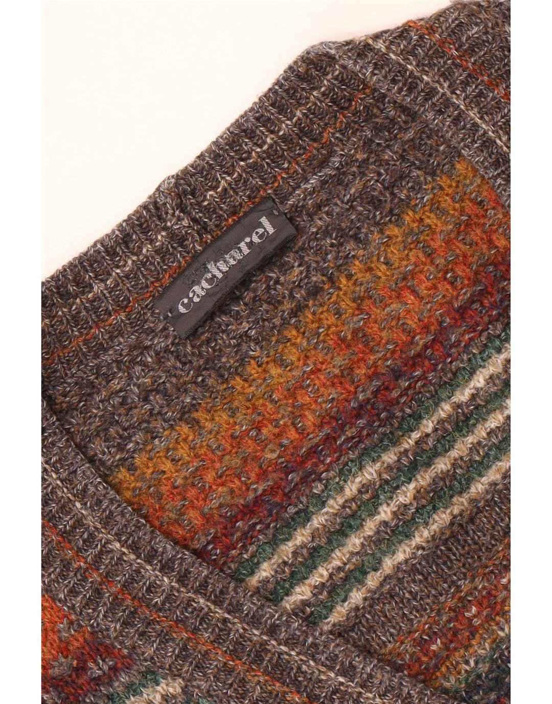 Maglione cardigan da uomo Cacharel XL Marrone geometrico