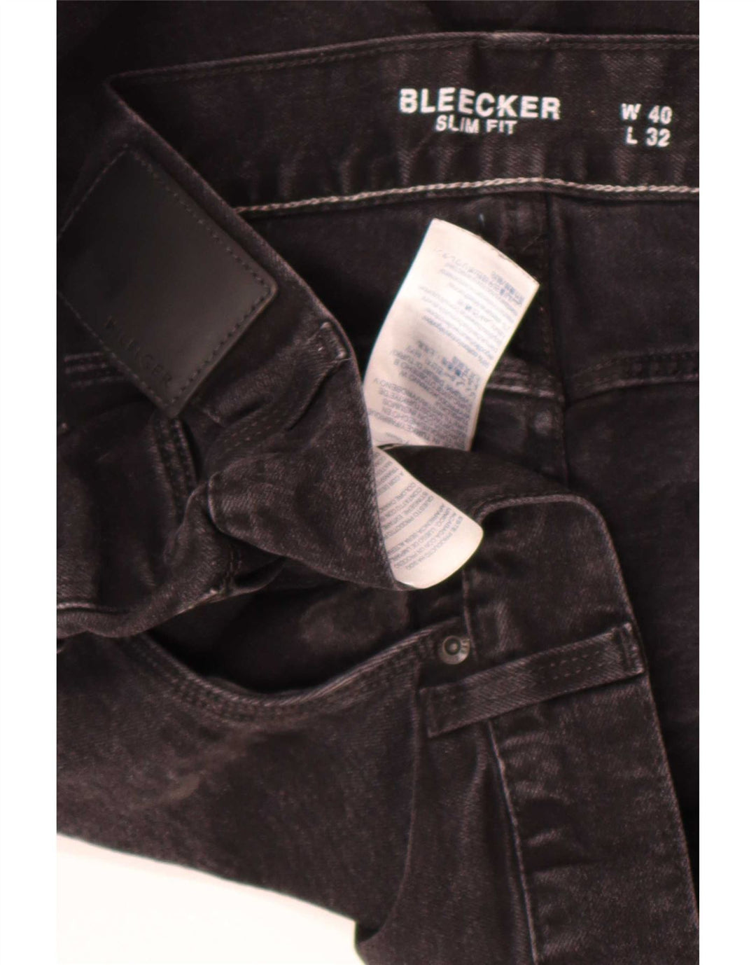 Tommy Hilfiger Uomo Bleecker Slim Jeans W40 L32 Cotone Nero