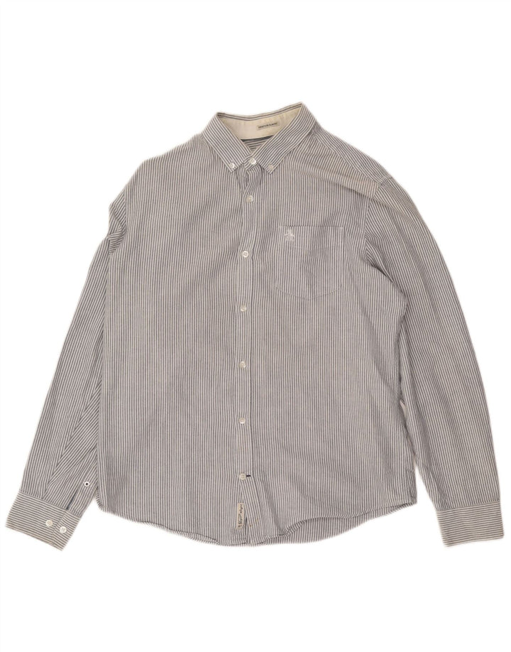 Penguin Camicia da uomo Heritage slim fit grande gessato grigio