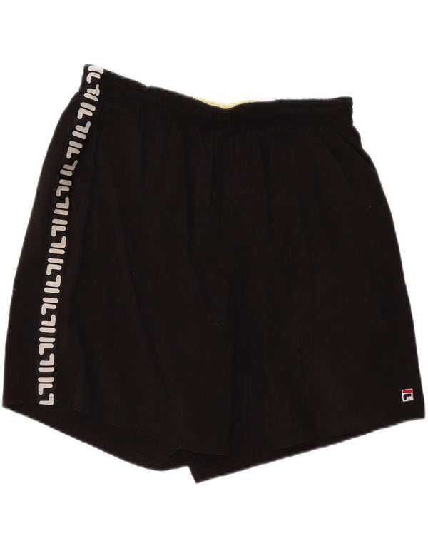 Pantaloncini da bagno grafici da uomo Fila XL neri