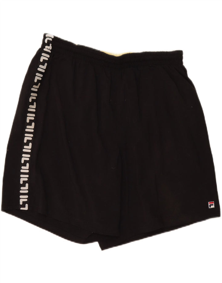 Pantaloncini da bagno grafici da uomo Fila XL neri