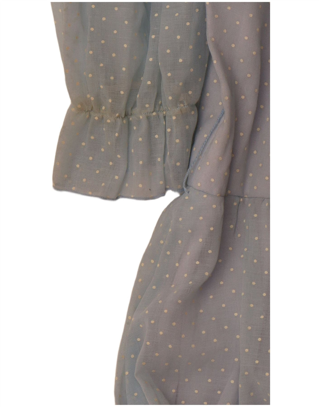 JOHN BENTLEY Abito lungo da donna con volant sul davanti UK 12 Blu medio maculato