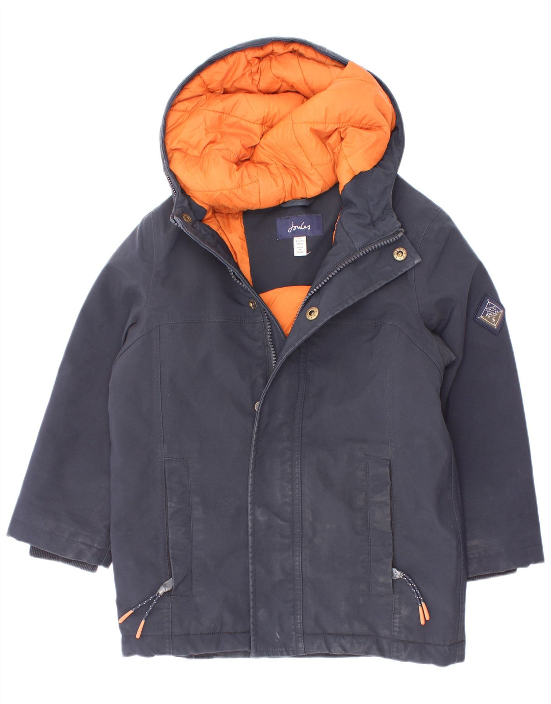 Giacca imbottita con cappuccio Joules per ragazzi 4-5 anni in poliestere blu navy