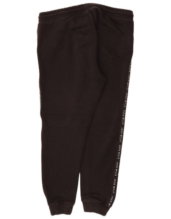 Pantaloni da tuta con grafica da donna Jack Wills Joggers UK 14 Large Nero