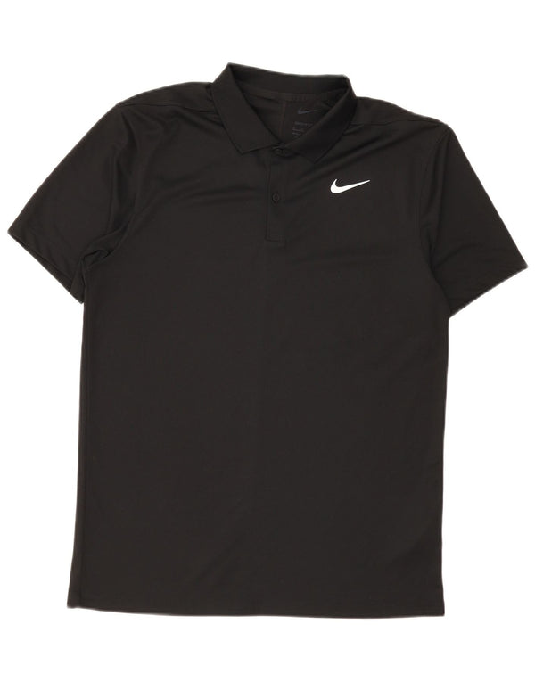 Polo Nike da uomo Dri Fit piccola in poliestere nero