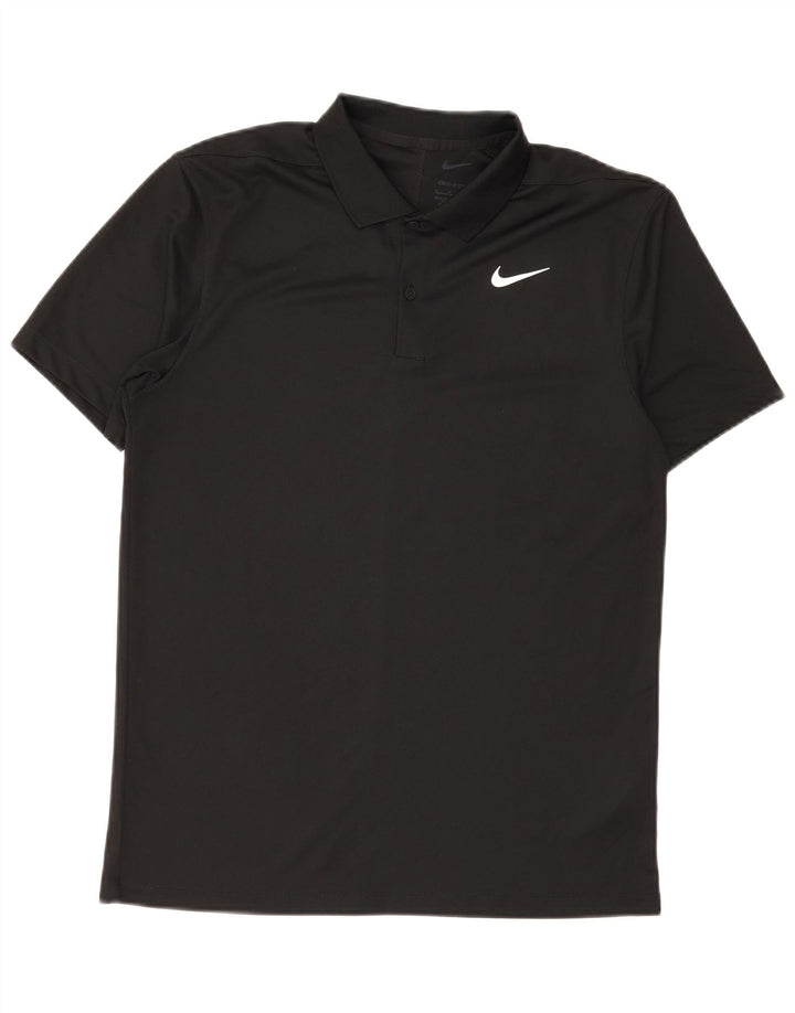 Polo Nike da uomo Dri Fit piccola in poliestere nero