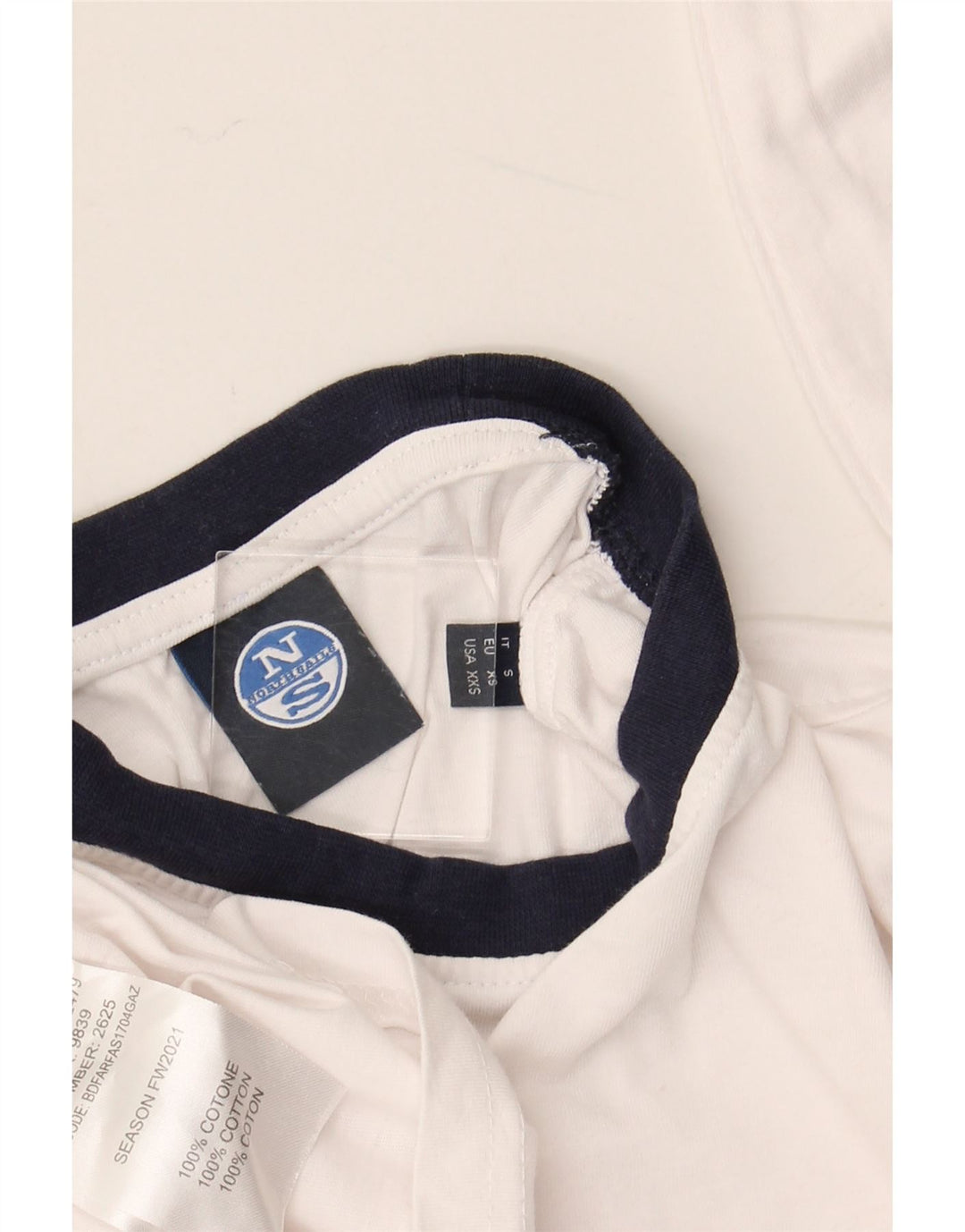 NORTH SAILS Top Uomo Manica Lunga XS Cotone Bianco