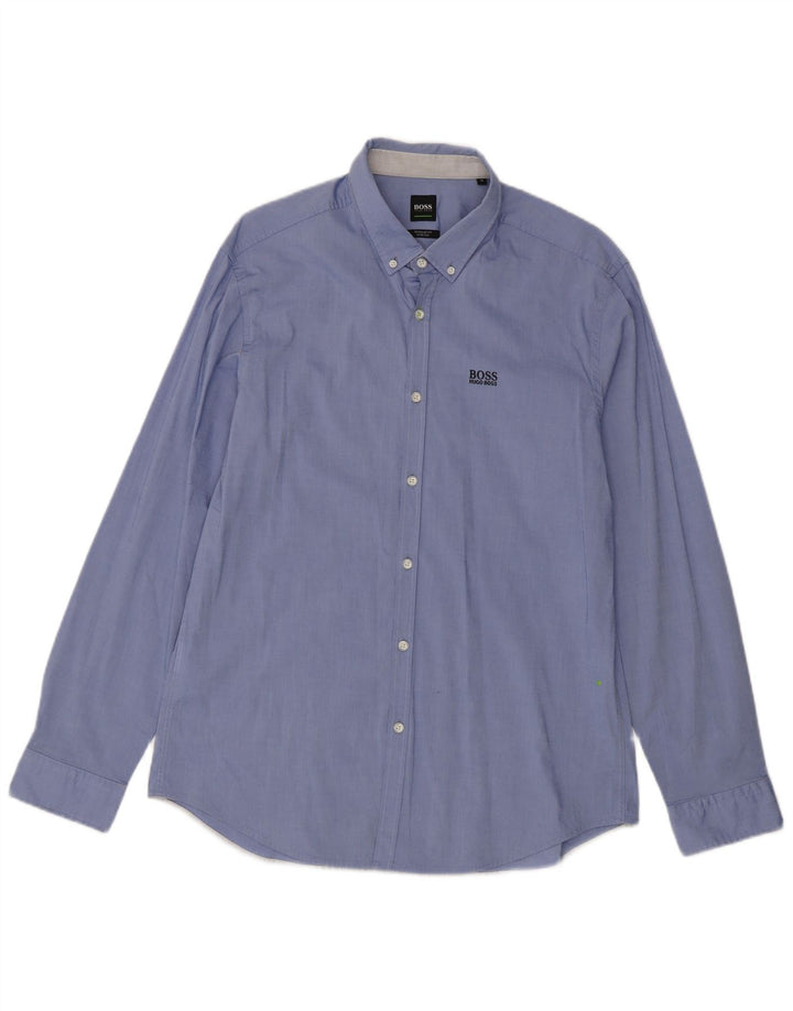 Camicia Hugo Boss da uomo vestibilità regolare XL cotone blu
