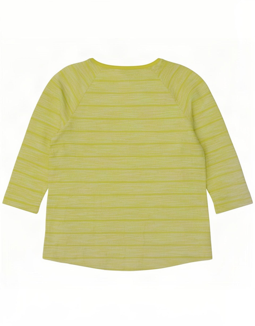 Top da donna Marks & Spencer manica 3/4 UK 14 poliestere a righe verdi grandi