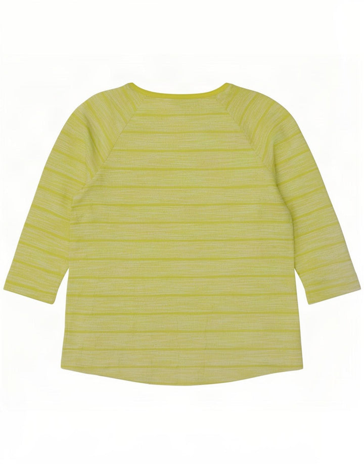 Top da donna Marks & Spencer manica 3/4 UK 14 poliestere a righe verdi grandi