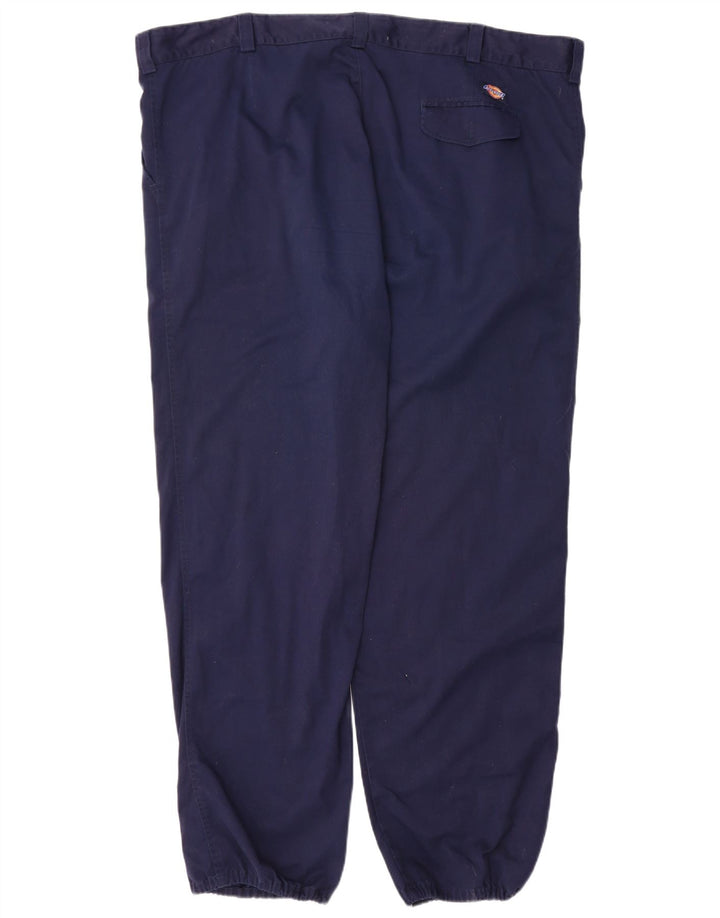 DICKIES Pantaloni chino affusolati da uomo W48 L32 poliestere blu navy