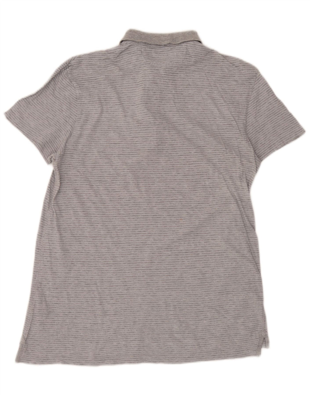 Polo da uomo All Saints piccola in cotone gessato grigio