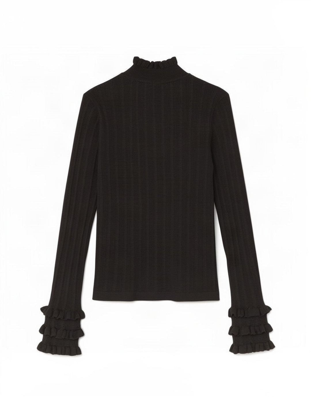 Top Zara da donna a maniche lunghe UK 12 viscosa nera media