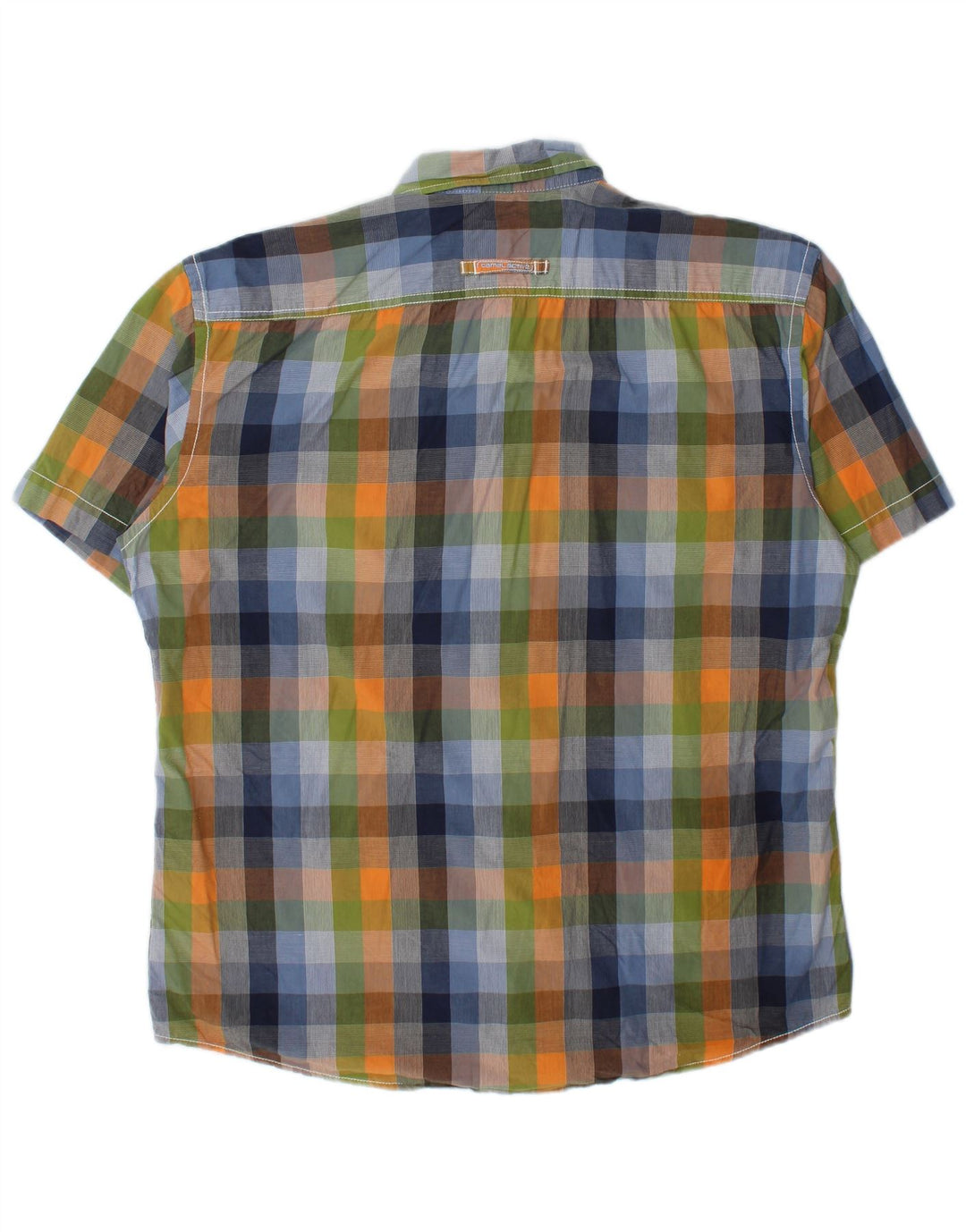 Camicia a maniche corte da uomo Camel Active, cotone a quadri multicolore grande