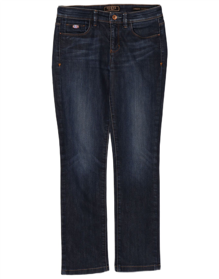 Jeans Guess slim a sigaretta da donna W27 L28 cotone blu navy