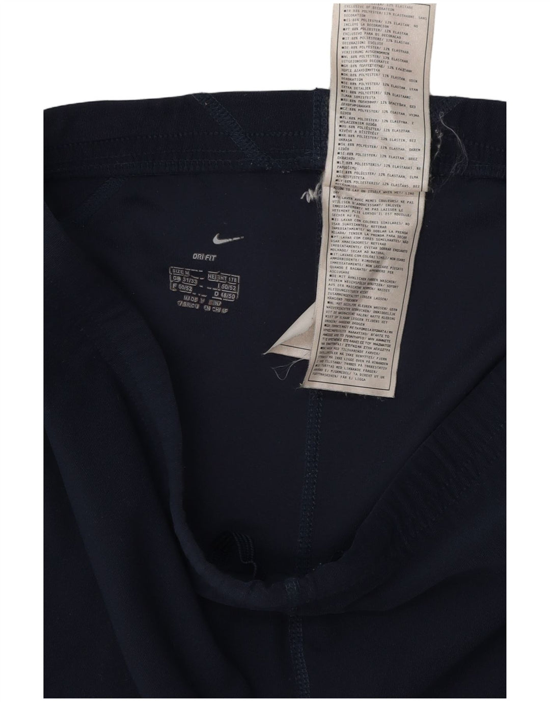 NIKE Mens Dri Fit Sport Shorts Medium  Navy Blue Polyester
