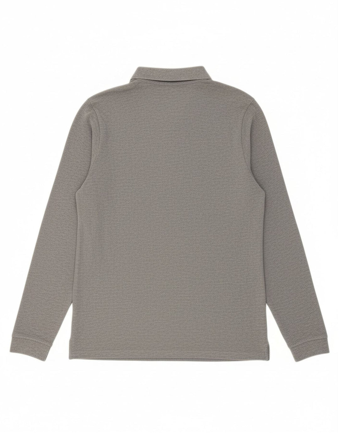 LYLE & SCOTT Mens Long Sleeve Polo Shirt Medium Grey Cotton