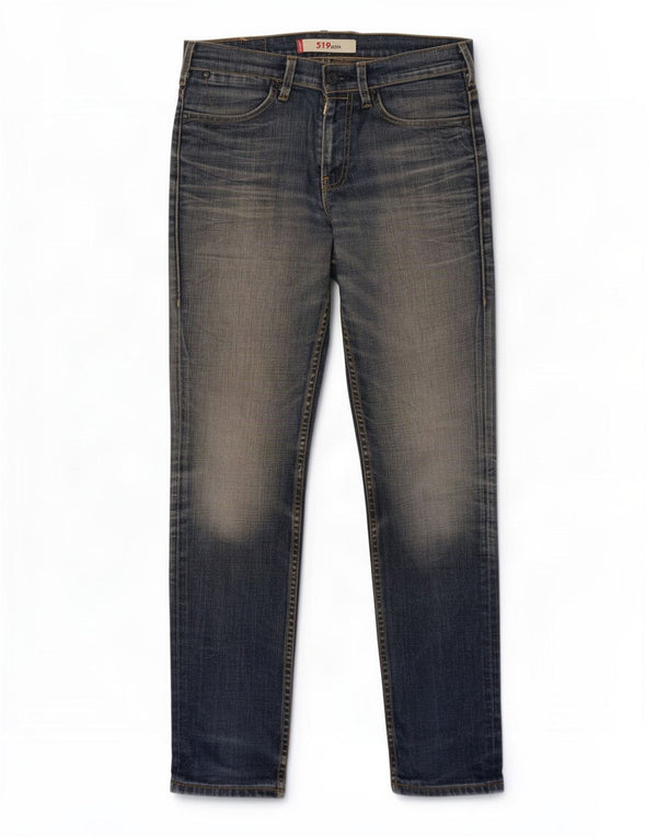 Levi's Uomo 519 Jeans Slim W30 L32 Cotone Blu Navy